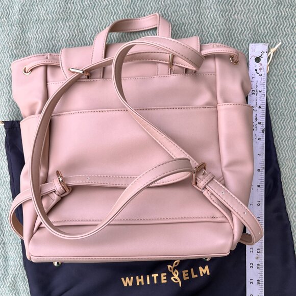 Luna Drawstring Convertible Backpack NEW + bag WEST ELM leather SAND*** - Picture 12 of 16